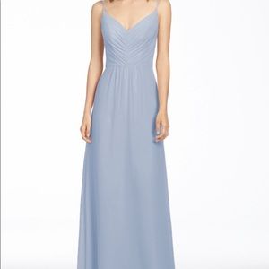 Hayley Paige Occasions Bridesmaid Dress - 5763-Cornflower Chiffon Size 10